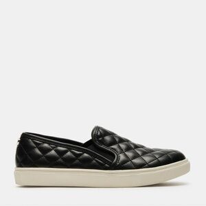 Steve Madden Ecentrcq Black Quilted Slip-On Loafers Sz 9M